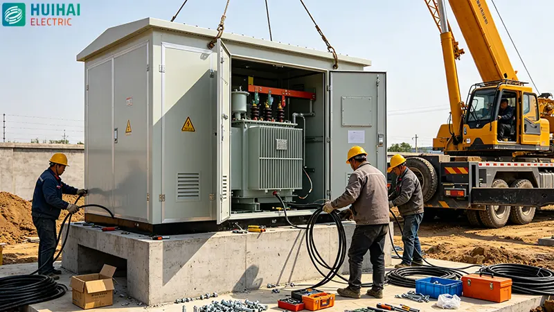 The Installation of the Prefabricated Substation Is Complete