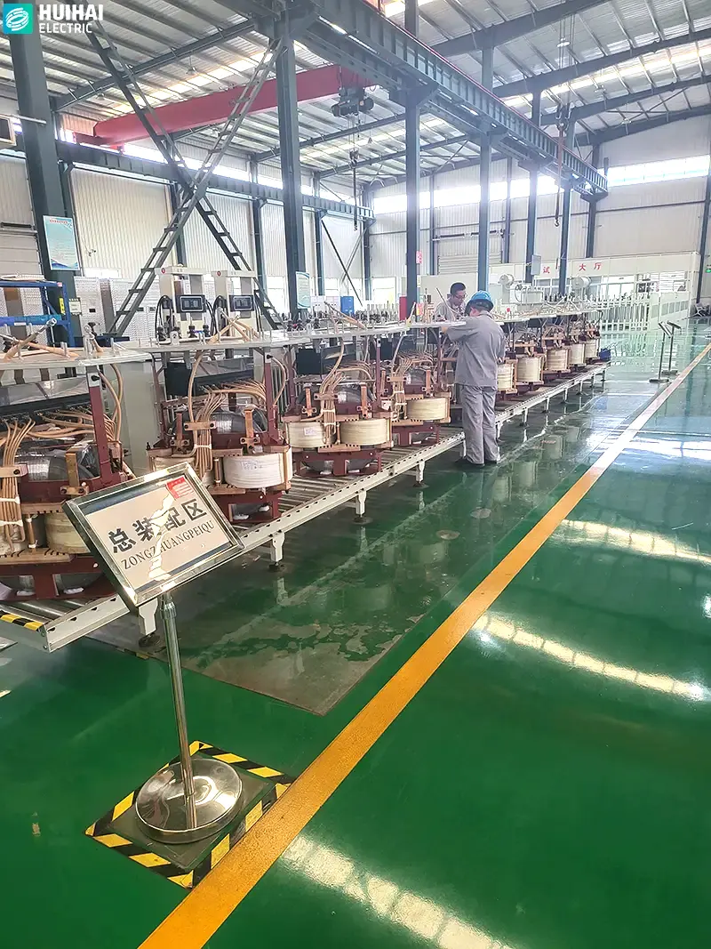 Amorphous alloy transformer assembly work