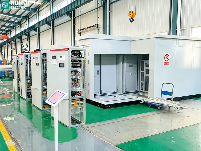 Low-Voltage Busbar System Prefabricated Substation in Production and Processing