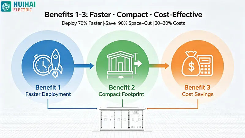 Prefabricated substation benefits 1-3 – faster deployment, compact footprint, and 20-30% cost savings for urban grid construction Prefabricated substation benefits 1-3 – faster deployment, compact footprint, and 20-30% cost savings for urban grid construction