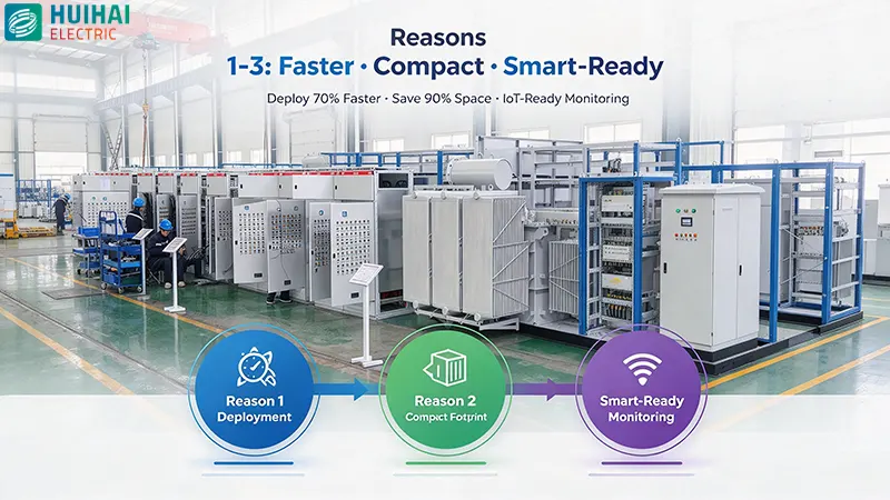 Prefabricated substation advantages 1-3 – faster deployment, compact footprint, and smart grid-ready monitoring Prefabricated substation advantages 1-3 – faster deployment, compact footprint, and smart grid-ready monitoring