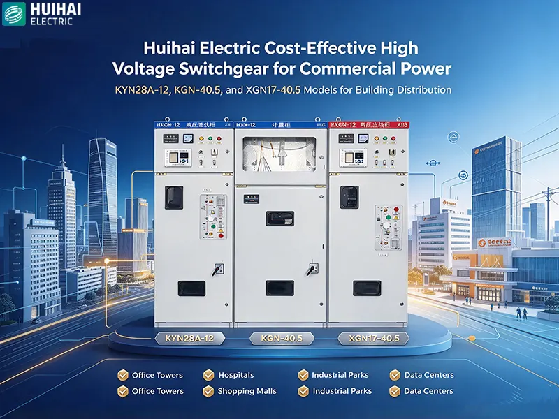 Huihai Electric cost-effective high voltage switchgear for commercial power – KYN28A-12, KGN-40.5, and XGN17-40.5 models for building distribution Huihai Electric cost-effective high voltage switchgear for commercial power – KYN28A-12, KGN-40.5, and XGN17-40.5 models for building distribution